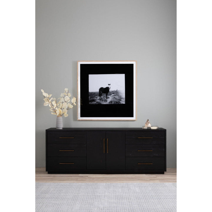 Harper Large Media Console - Burnished Black