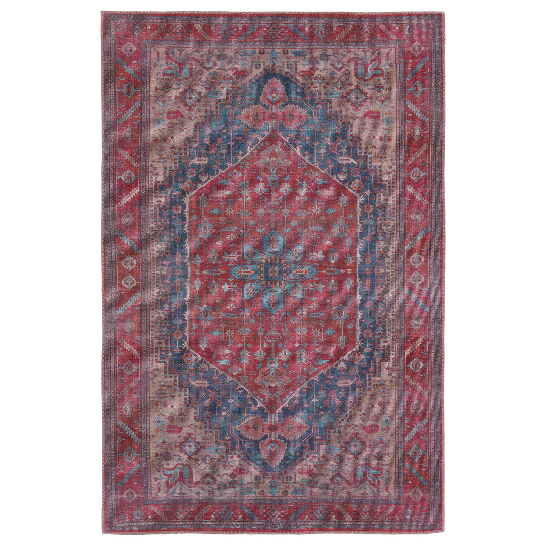 Vibe by Jaipur Living Fairbanks Medallion Red/ Blue Runner Rug (3'X8')