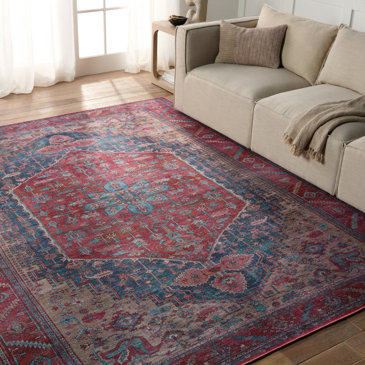 Vibe by Jaipur Living Fairbanks Medallion Red/ Blue Runner Rug (3'X8')