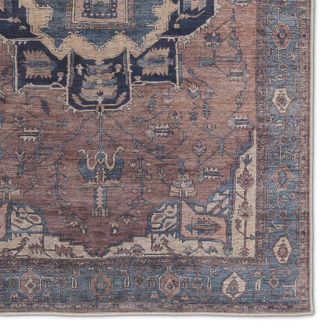 Vibe by Jaipur Living Barrymore Medallion Blue/ Dark Brown Runner Rug (3'X8')