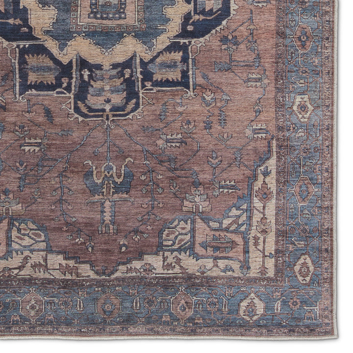 Vibe by Jaipur Living Barrymore Medallion Blue/ Dark Brown Runner Rug (3'X8')