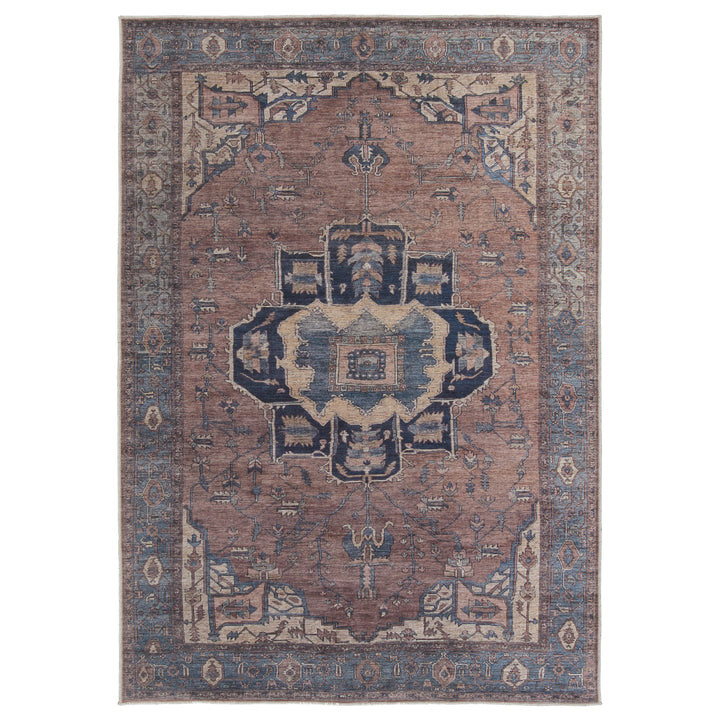 Vibe by Jaipur Living Barrymore Medallion Blue/ Dark Brown Runner Rug (3'X8')