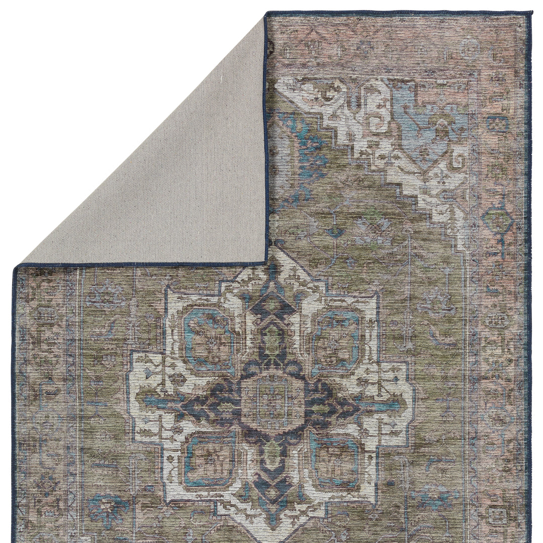 Vibe by Jaipur Living Chaplin Medallion Green/ Blue Area Rug (7'10"X10')