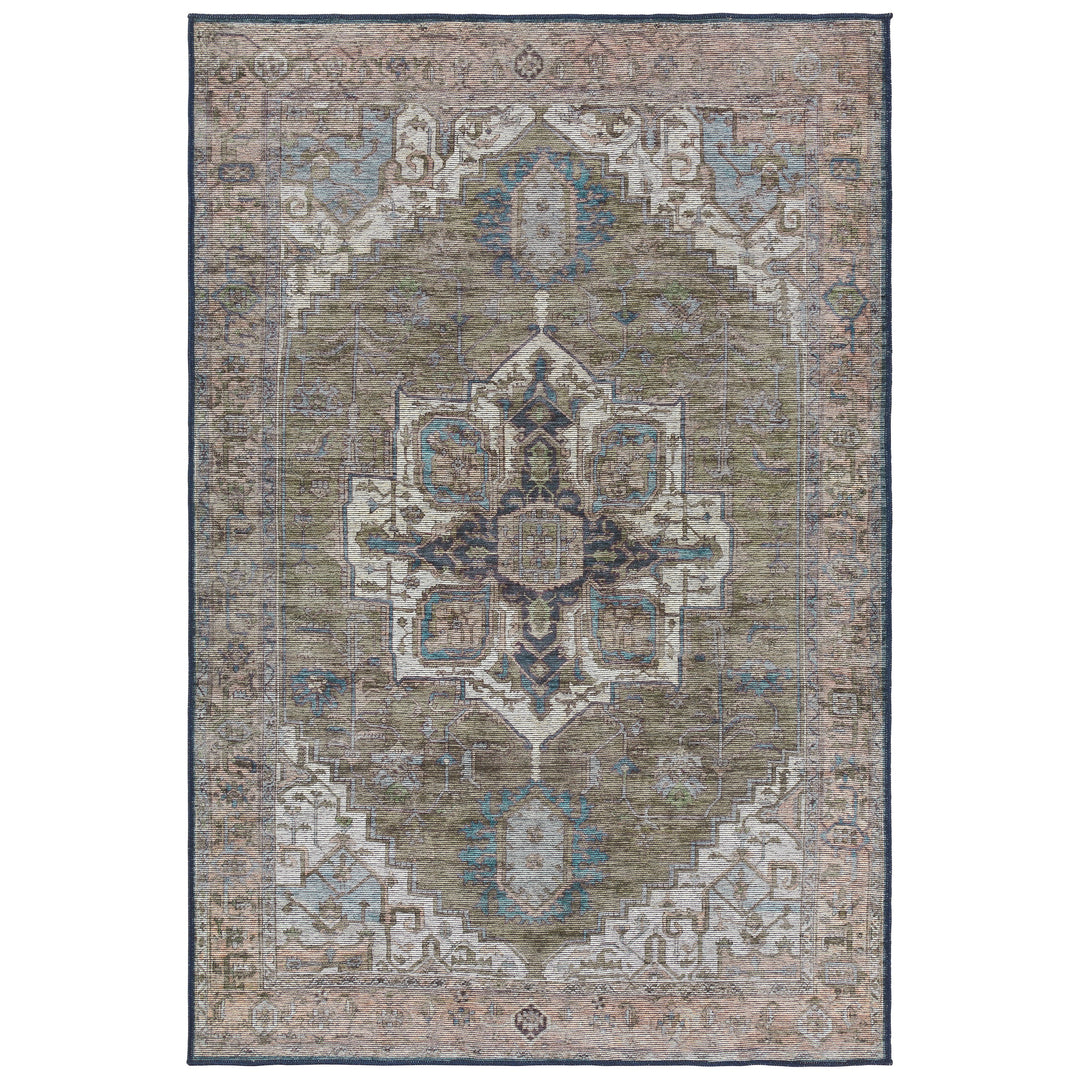 Vibe by Jaipur Living Chaplin Medallion Green/ Blue Area Rug (5'3"X8')