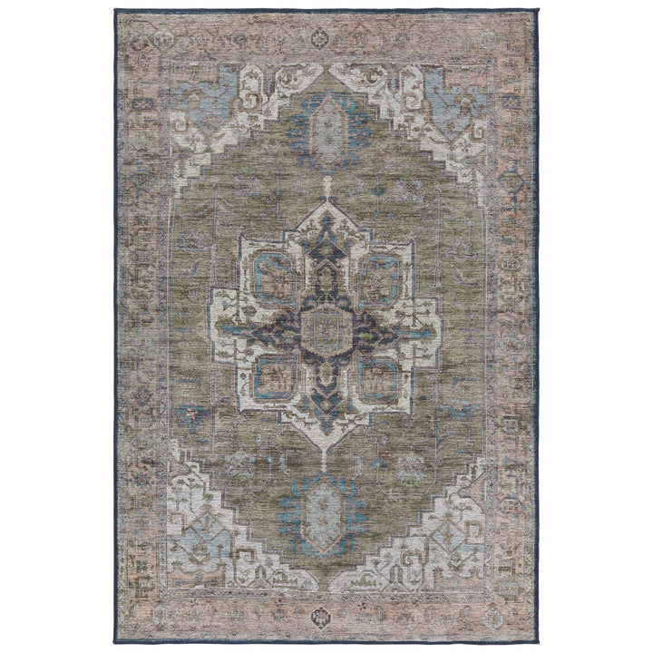 Vibe by Jaipur Living Chaplin Medallion Green/ Blue Area Rug (5'3"X8')