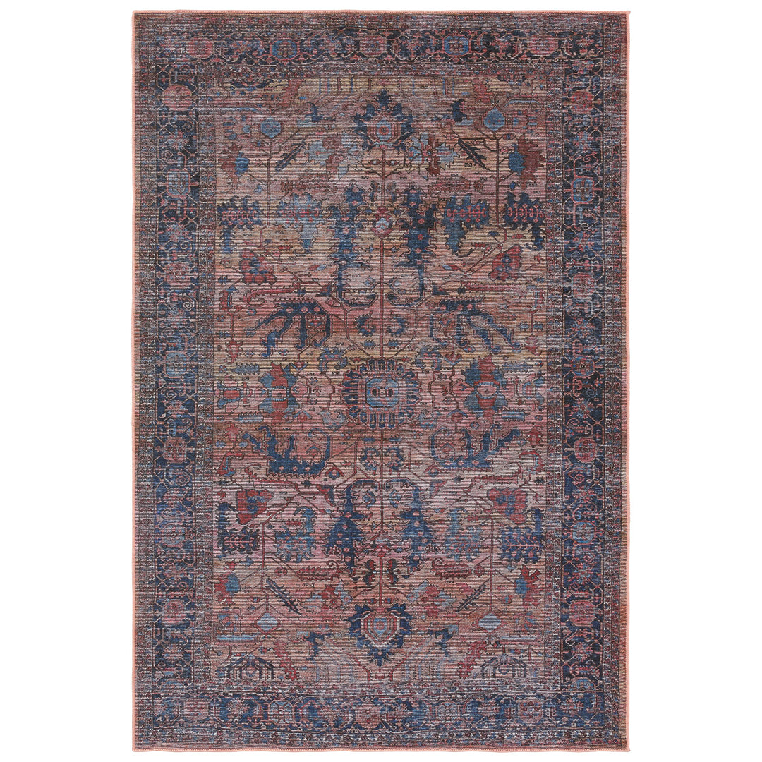 Vibe by Jaipur Living Ainsworth Medallion Blue/ Pink Area Rug (5'3"X8')