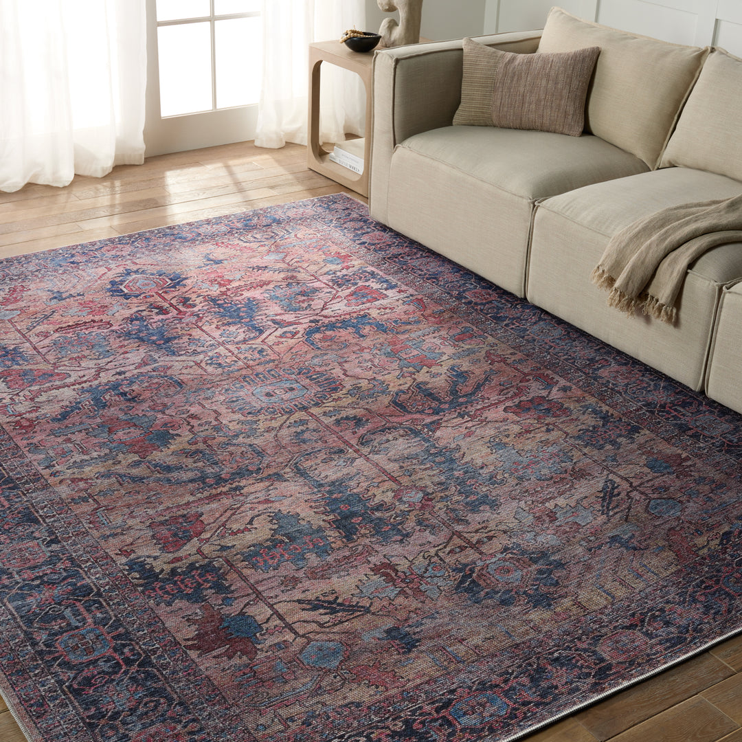 Vibe by Jaipur Living Ainsworth Medallion Blue/ Pink Area Rug (5'3"X8')