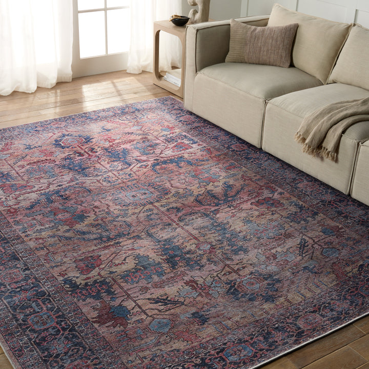 Vibe by Jaipur Living Ainsworth Medallion Blue/ Pink Area Rug (7'10"X10')