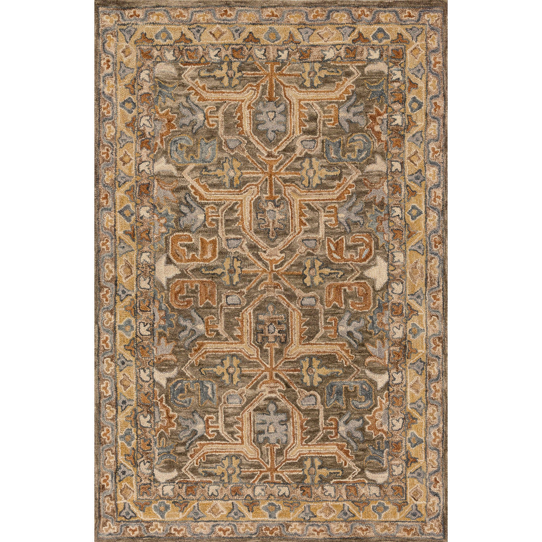 Loloi Victoria Walnut / Multi 2'-6" x 7'-6" Runner Rug