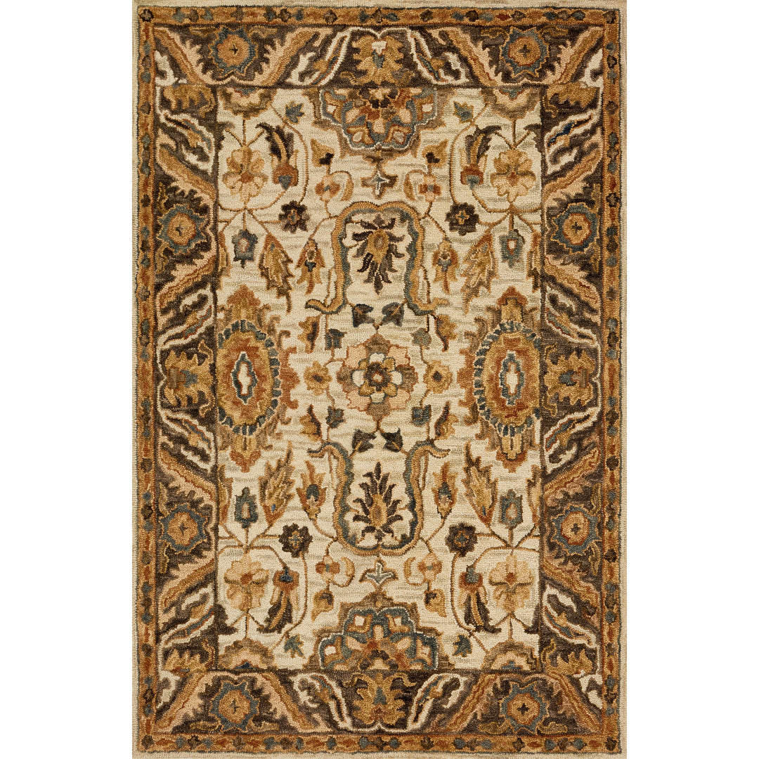 Loloi Victoria Ivory / Dk Taupe 18" x 18" Sample Rug