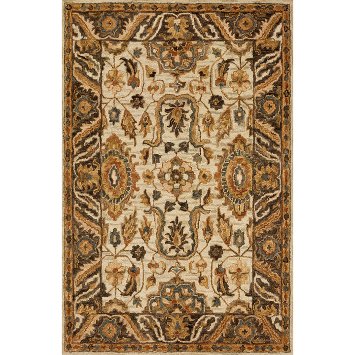 Loloi Victoria Ivory / Dk Taupe 18" x 18" Sample Rug