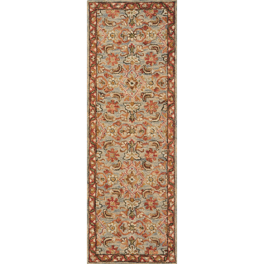 Loloi Victoria Slate / Terracotta 2'-6" x 7'-6" Runner Rug