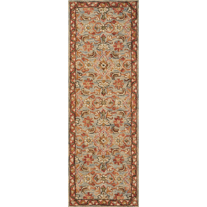 Loloi Victoria Slate / Terracotta 2'-6" x 7'-6" Runner Rug