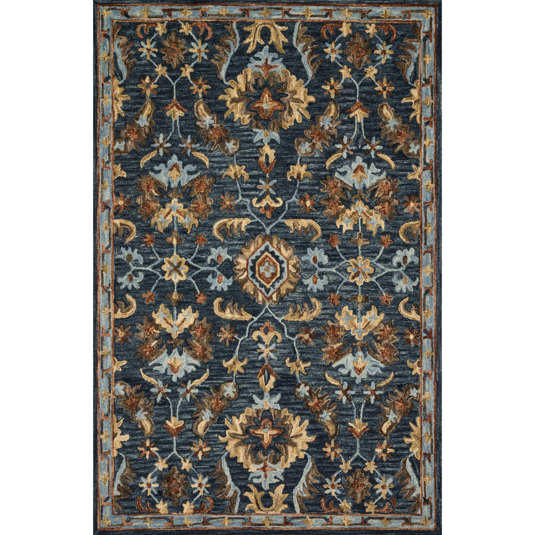 Loloi Victoria Denim / Multi 18" x 18" Sample Rug