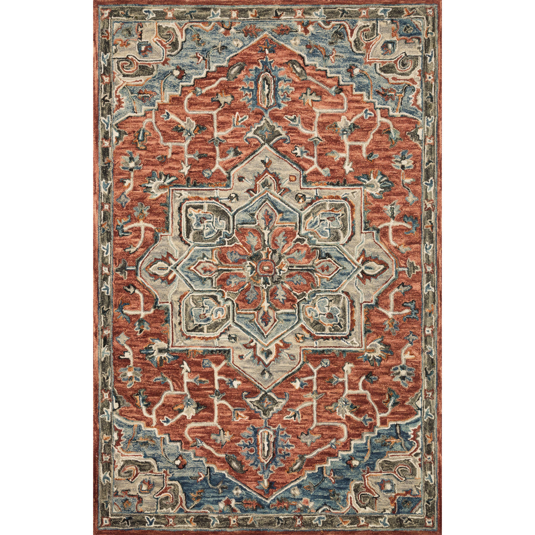 Loloi Victoria Red / Multi 5'-0" x 7'-6" Area Rug