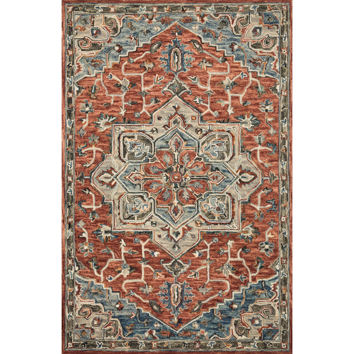 Loloi Victoria Red / Multi 2'-3" x 3'-9" Accent Rug