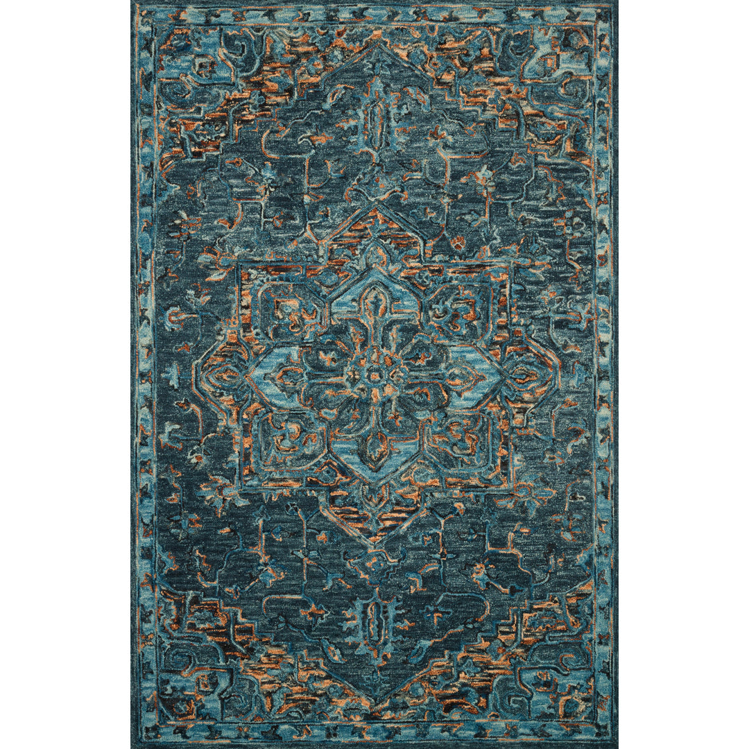 Loloi Victoria Teal / Multi 18" x 18" Sample Rug