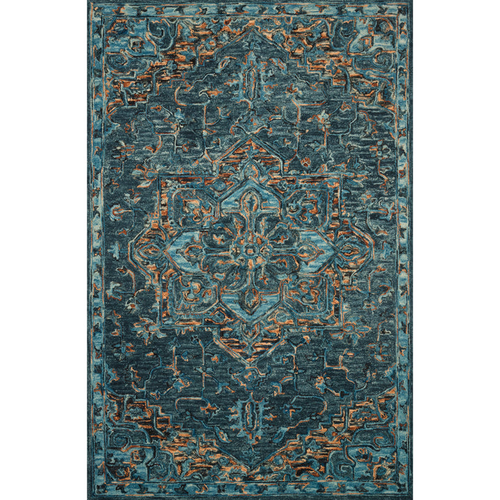 Loloi Victoria Teal / Multi 18" x 18" Sample Rug