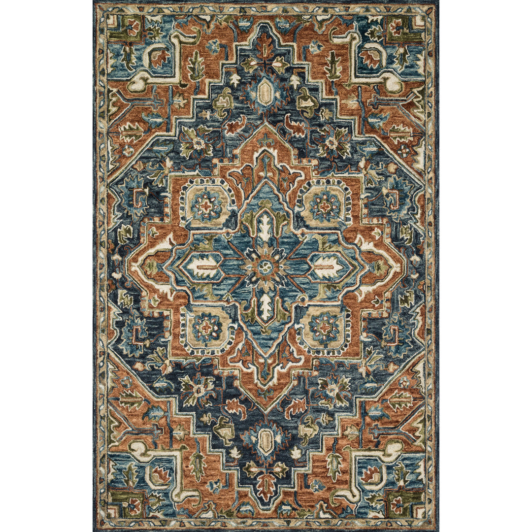 Loloi Victoria Rust / Multi 3'-6" x 5'-6" Accent Rug