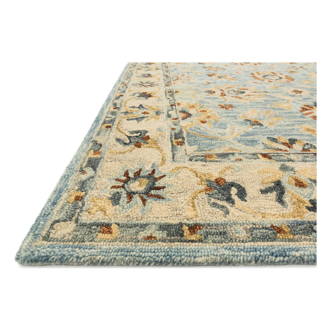 Loloi Victoria Lt. Blue / Natural 3'-6" x 5'-6" Accent Rug