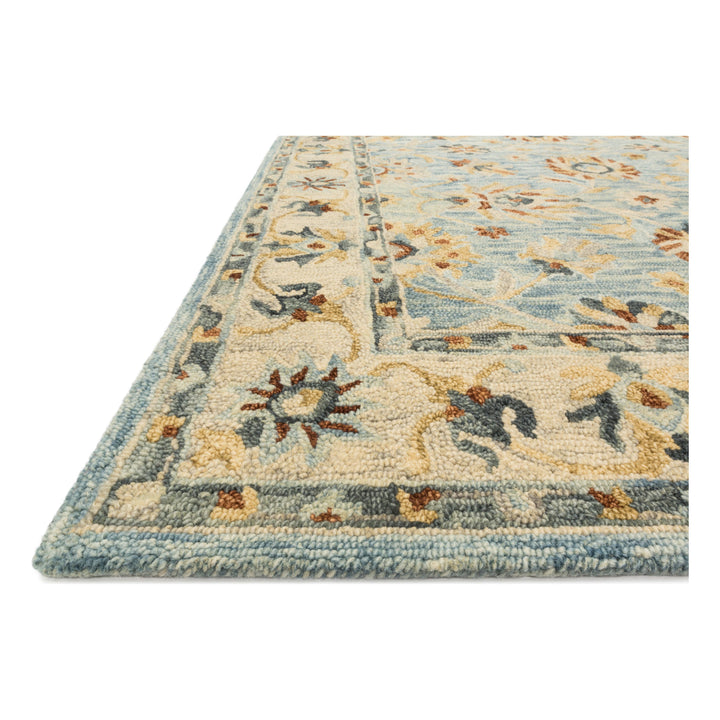 Loloi Victoria Lt. Blue / Natural 18" x 18" Sample Rug