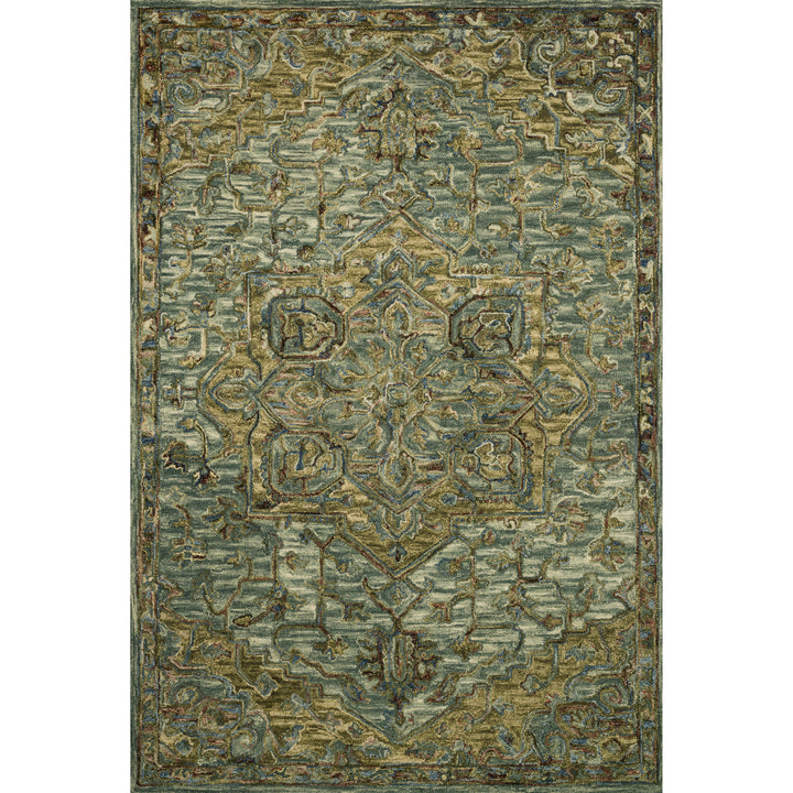 Loloi Victoria Dark Green / Tobacco 7'-9" x 9'-9" Area Rug