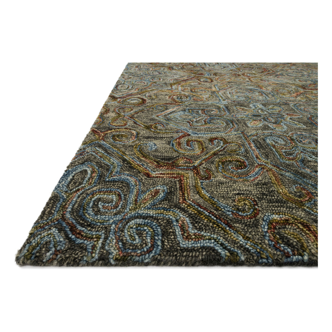 Loloi Victoria Charcoal / Multi 3'-6" x 5'-6" Accent Rug