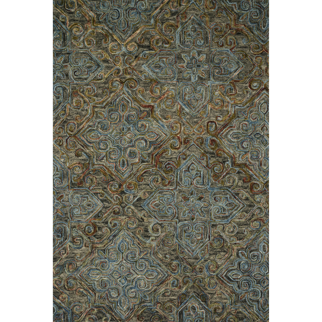 Loloi Victoria Charcoal / Multi 2'-6" x 7'-6" Runner Rug