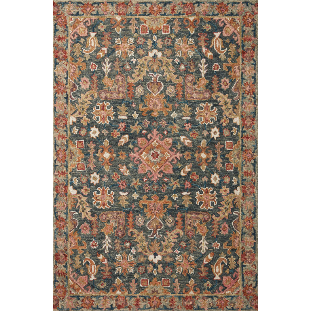 Loloi Victoria Navy / Multi 18" x 18" Sample Rug