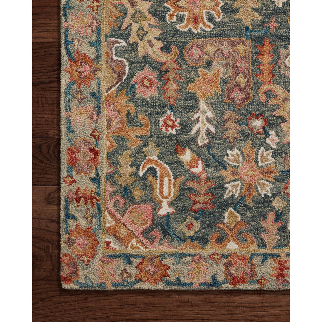 Loloi Victoria Navy / Multi 18" x 18" Sample Rug