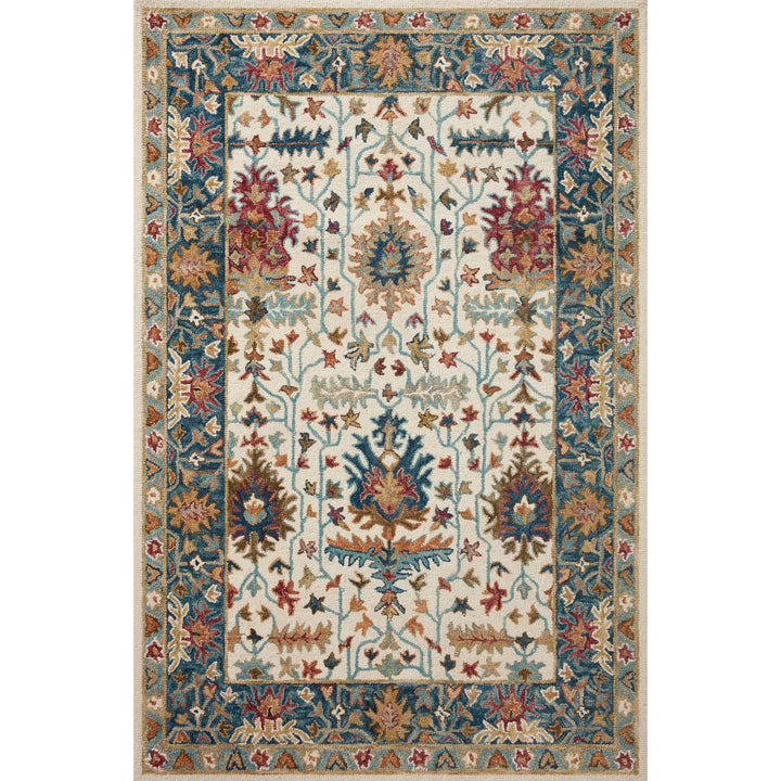 Loloi Victoria Ivory / Sky 7'-9" x 9'-9" Area Rug