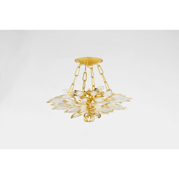 Vittoria Semi Flush - Gold Leaf 4 Lights