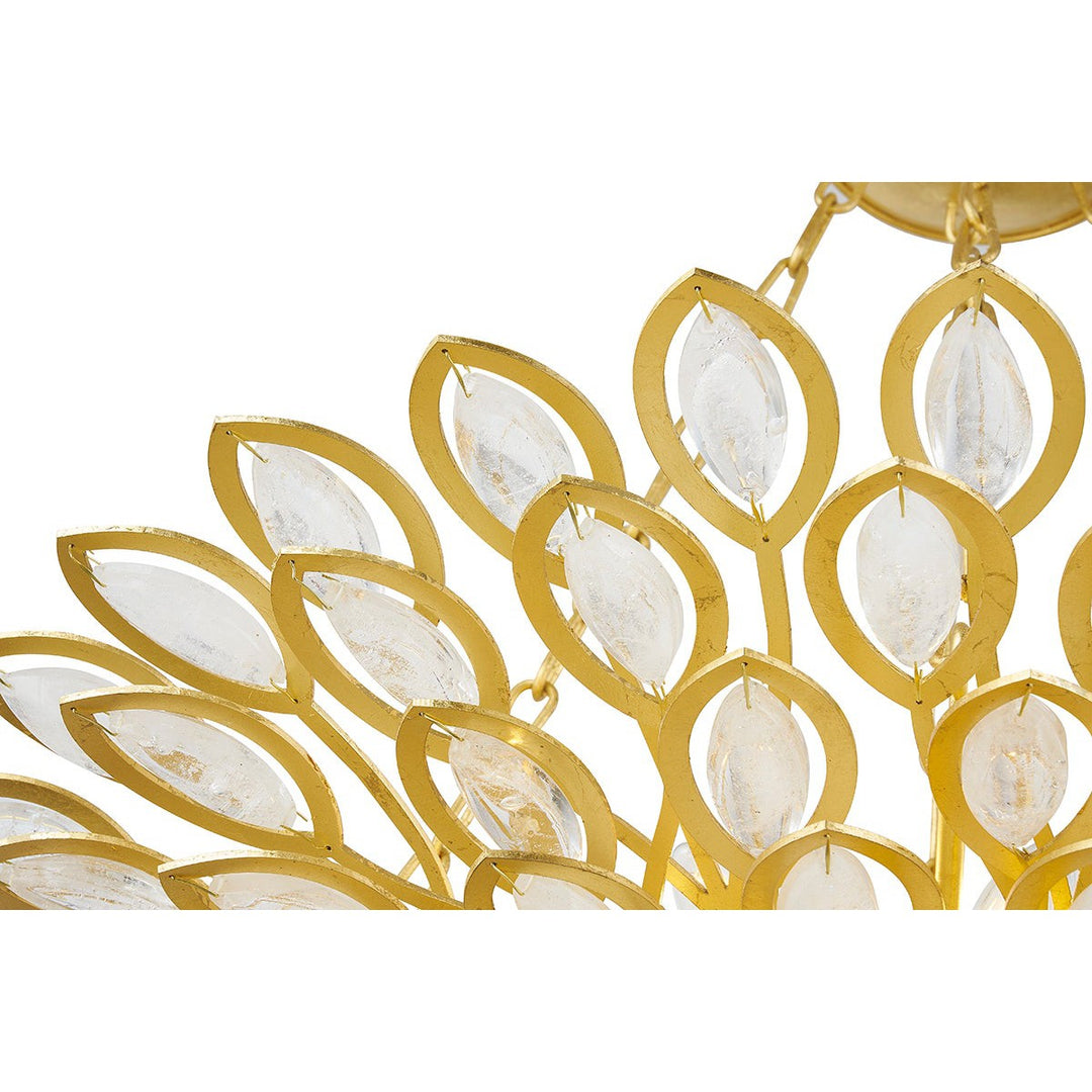 Vittoria Chandelier - Gold Leaf 4 Lights