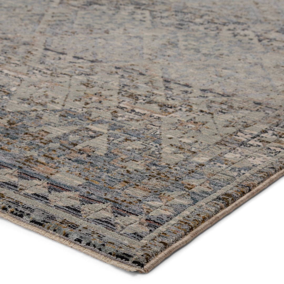 Jaipur Living Cashel Tribal Gray/ Dark Blue Runner Rug (2'5"X10')