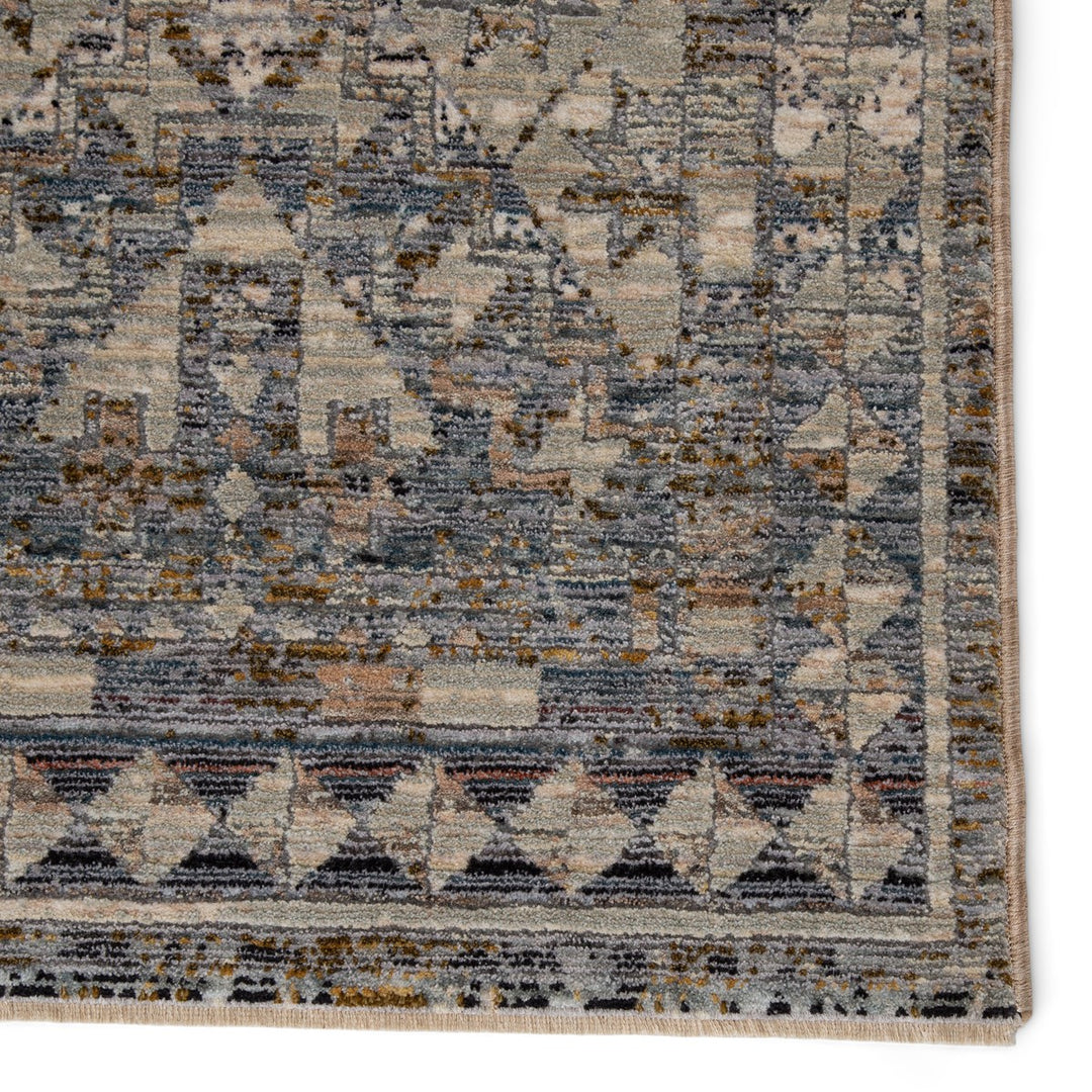 Jaipur Living Cashel Tribal Gray/ Dark Blue Runner Rug (3'X8')