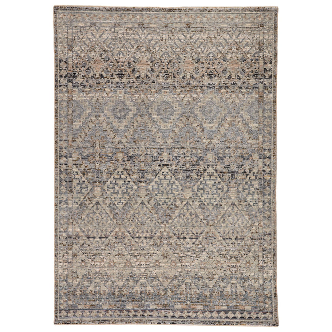 Jaipur Living Cashel Tribal Gray/ Dark Blue Area Rug (9'3"X13'3")