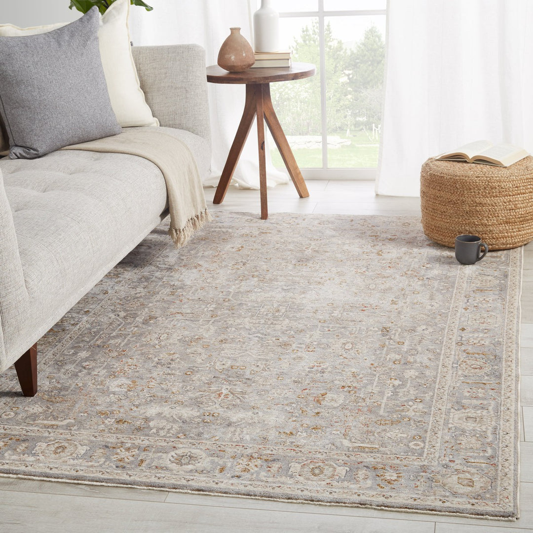 Jaipur Living Amaris Oriental Gray/ Cream Area Rug (12'X15'6")