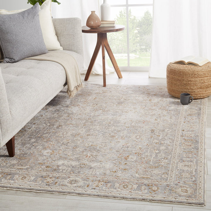 Jaipur Living Amaris Oriental Gray/ Cream Area Rug (12'X15'6")