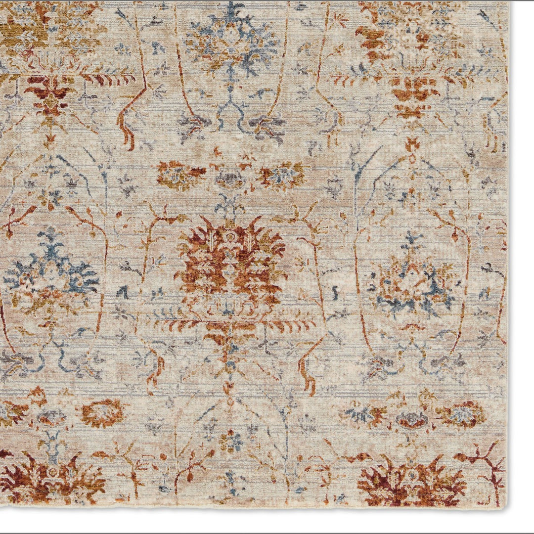 Jaipur Living Ozella Trellis Taupe/ Red Area Rug (9'3"X13'3")