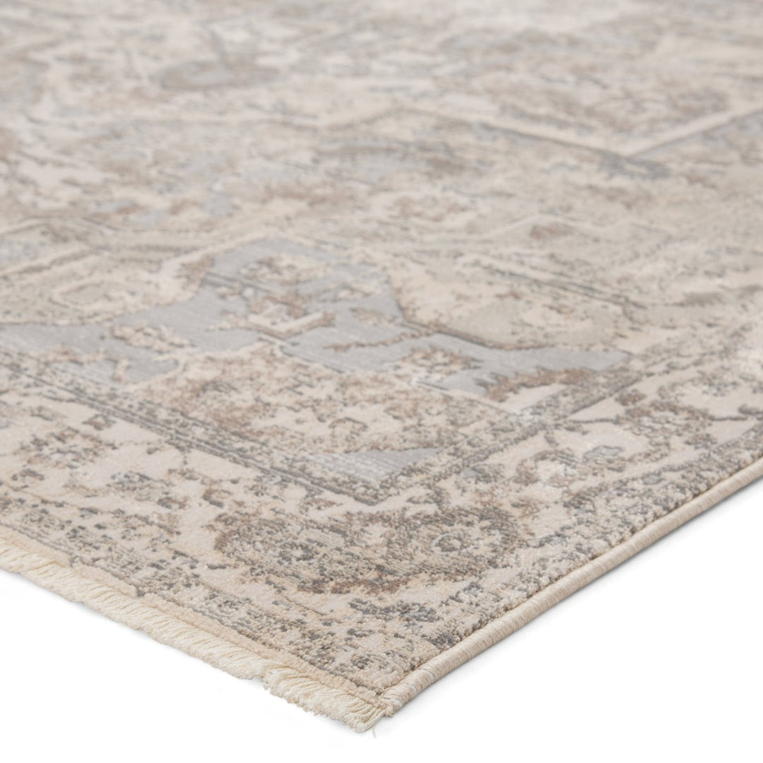 Jaipur Living Alain Medallion Gray/ Cream Area Rug (9'6"X12'6")