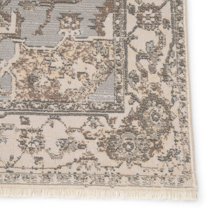 Jaipur Living Alain Medallion Gray/ Cream Area Rug (5'X7'6")