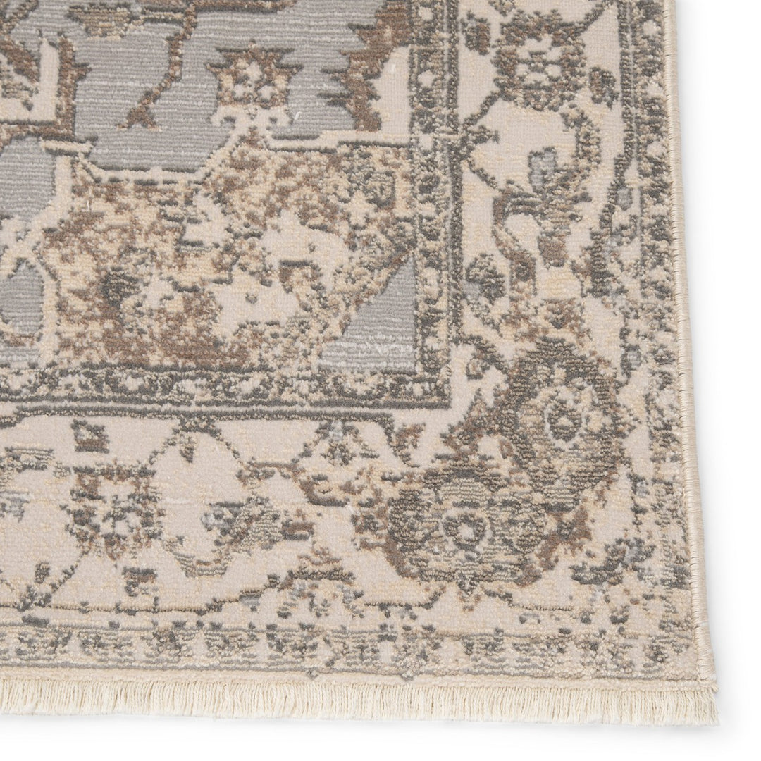 Jaipur Living Alain Medallion Gray/ Cream Runner Rug (2'6"X12')