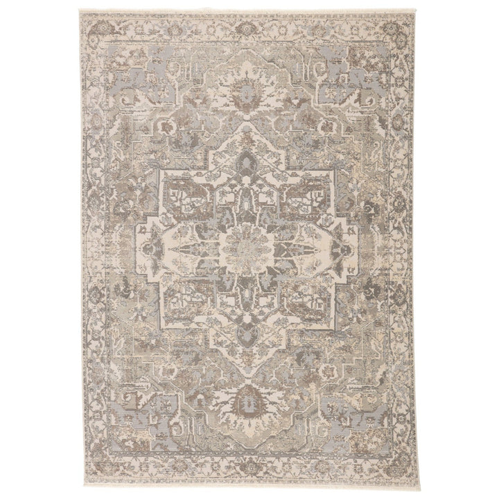 Jaipur Living Alain Medallion Gray/ Cream Area Rug (9'6"X12'6")