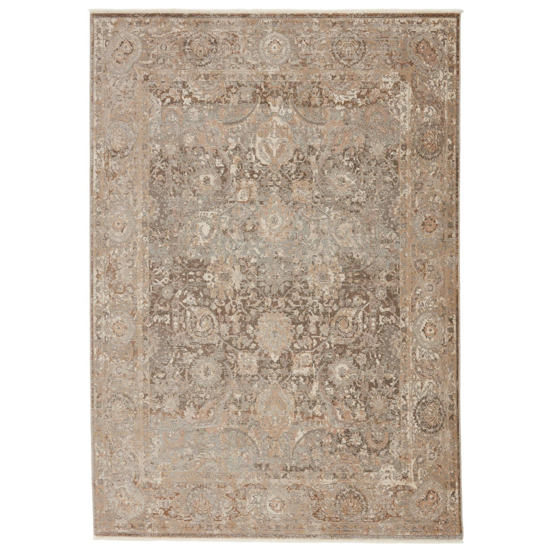 Jaipur Living Baptiste Oriental Dark Taupe/ Gold Area Rug (5'X7'6")