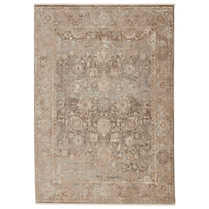 Jaipur Living Baptiste Oriental Dark Taupe/ Gold Area Rug (5'X7'6")