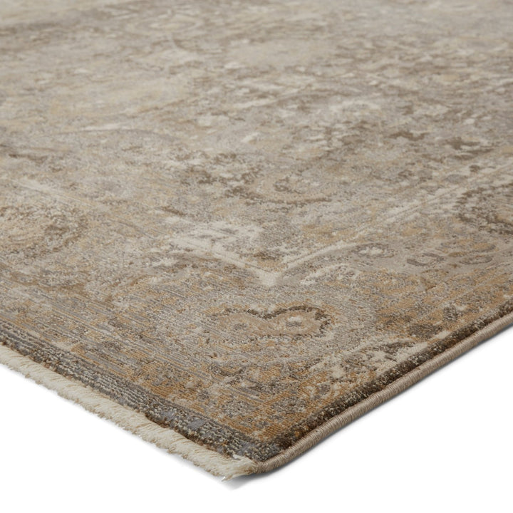 Jaipur Living Baptiste Oriental Dark Taupe/ Gold Runner Rug (2'6"X12')