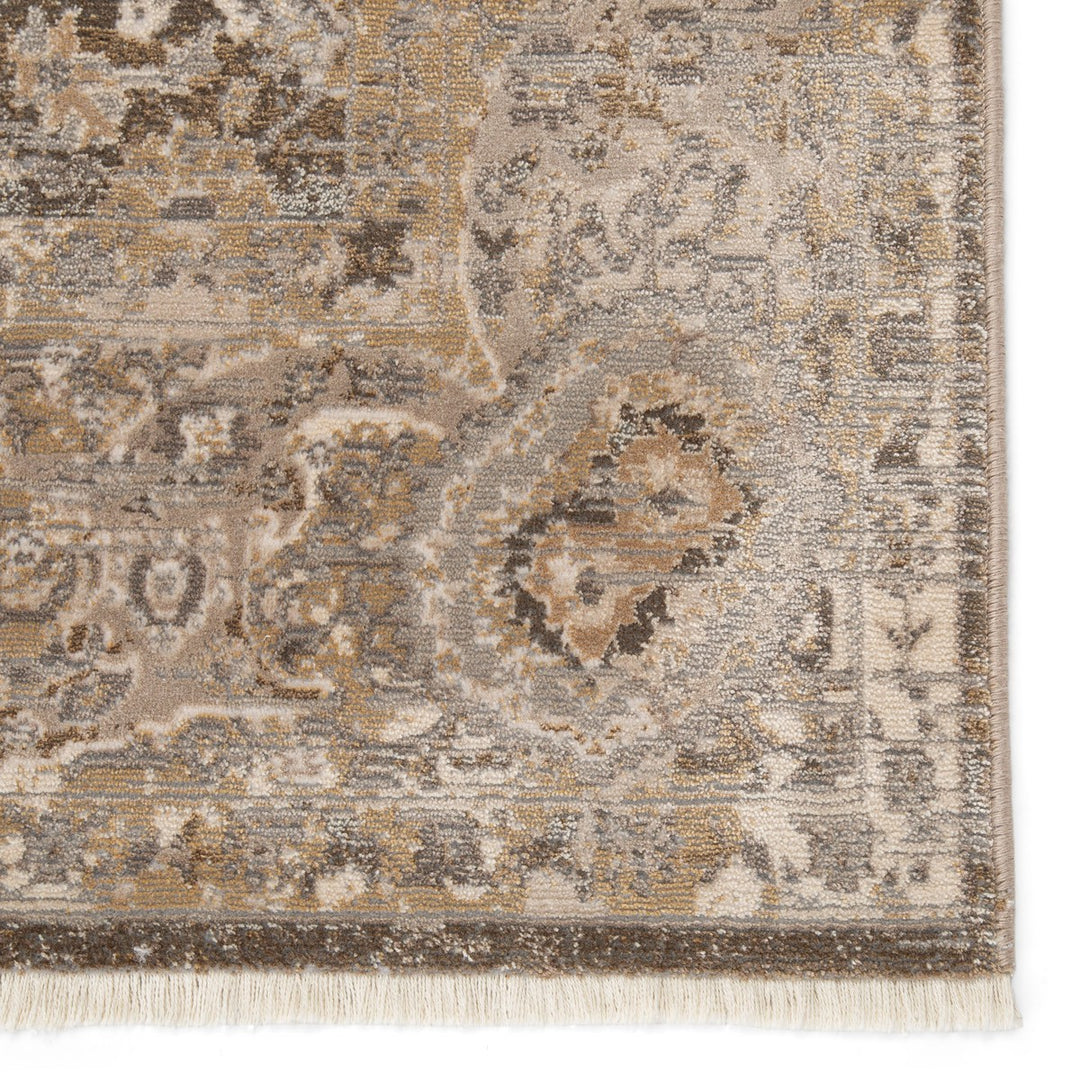 Jaipur Living Baptiste Oriental Dark Taupe/ Gold Area Rug (5'X7'6")