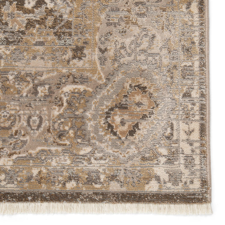 Jaipur Living Baptiste Oriental Dark Taupe/ Gold Area Rug (5'X7'6")