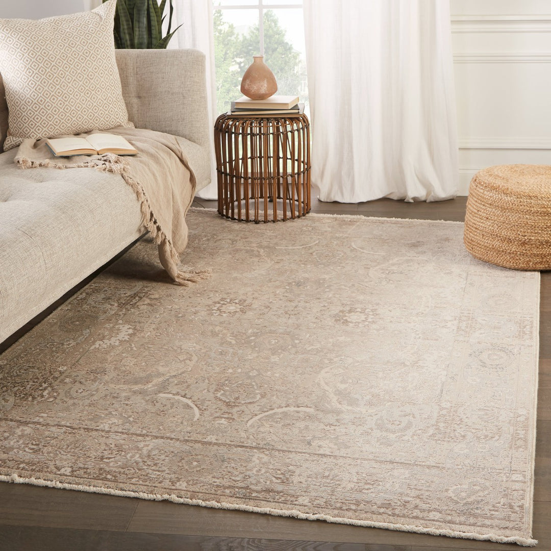 Jaipur Living Baptiste Oriental Gray/ Cream Area Rug (7'10"X10'10")