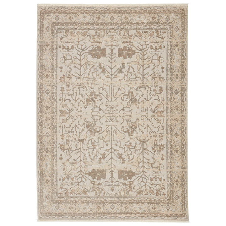 Jaipur Living Valentin Oriental Cream/ Light Gray Runner Rug (2'6"X8')